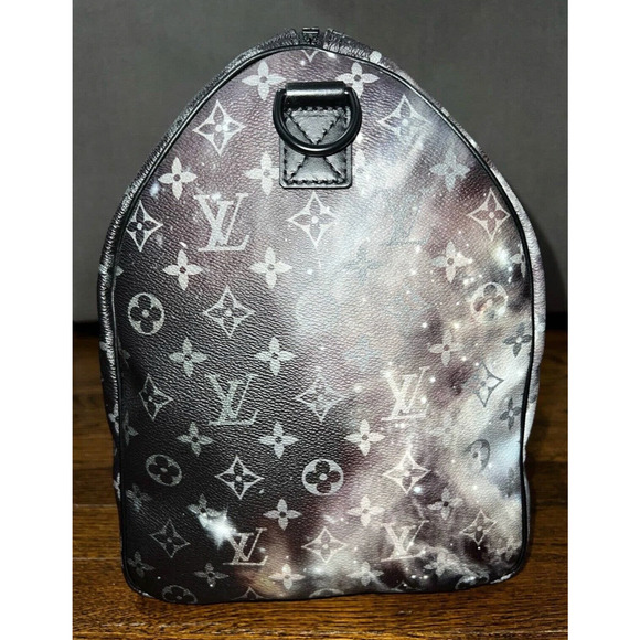 Louis Vuitton Keepall Bandouliere 50 Galaxy Black Duffle Weekend Travel Bag - Picture 6 of 10